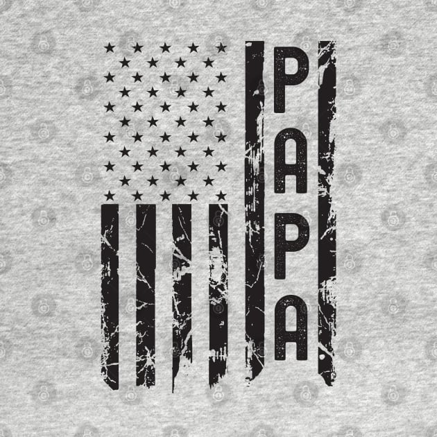 Papa American US  Flag Father's Day by Swagmart